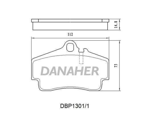 Danaher DBP1301/1 Гальмівні колодки, комплект DBP13011: Приваблива ціна - Купити у Польщі на 2407.PL!