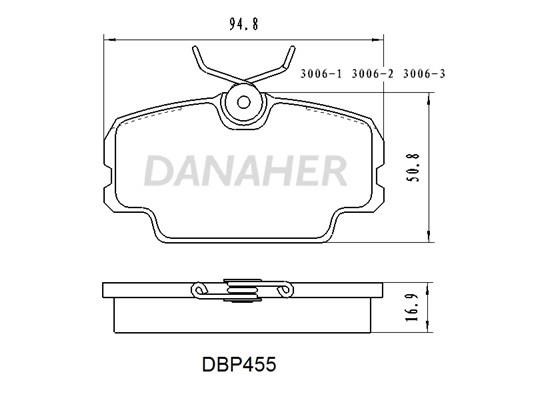 Danaher DBP455 Тормозные колодки дисковые, комплект DBP455: Отличная цена - Купить в Польше на 2407.PL!