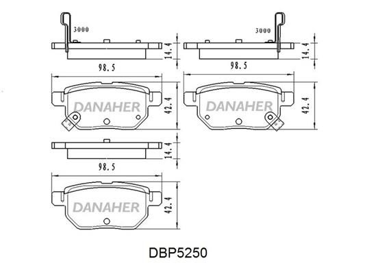 Danaher DBP5250 Scheibenbremsbeläge hinten eingestellt DBP5250: Kaufen Sie zu einem guten Preis in Polen bei 2407.PL!