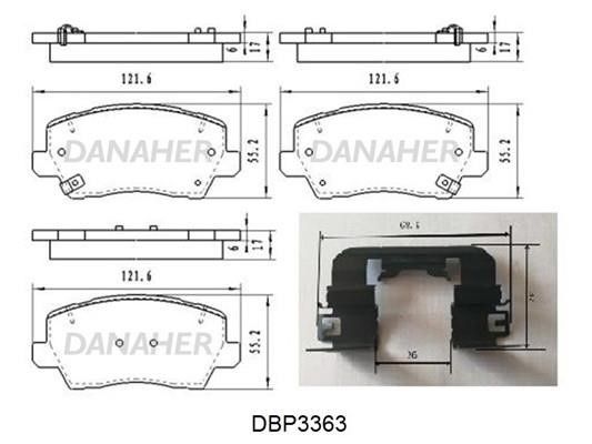 Danaher DBP3363 Brake Pad Set, disc brake DBP3363: Buy near me in Poland at 2407.PL - Good price!