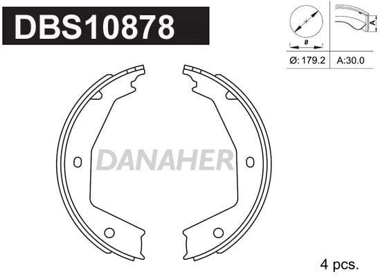 Danaher DBS10878 Parking brake shoes DBS10878: Buy near me in Poland at 2407.PL - Good price!