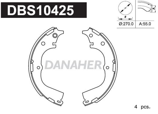 Danaher DBS10425 Колодки тормозные барабанные, комплект DBS10425: Отличная цена - Купить в Польше на 2407.PL!