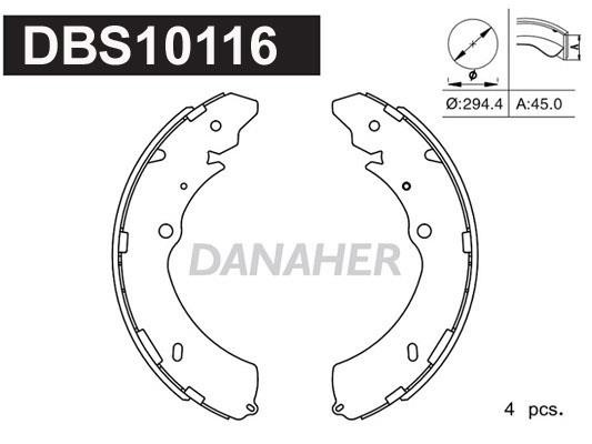 Danaher DBS10116 Brake shoe set DBS10116: Buy near me in Poland at 2407.PL - Good price!