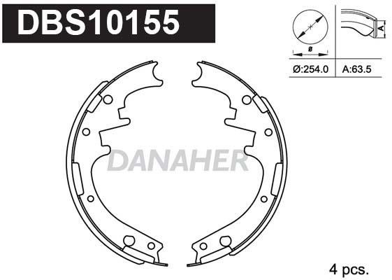 Danaher DBS10155 Колодки тормозные барабанные, комплект DBS10155: Отличная цена - Купить в Польше на 2407.PL!
