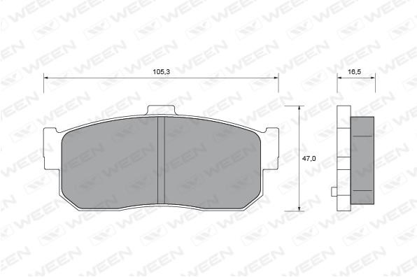 Ween 151-1692 Brake Pad Set, disc brake 1511692: Buy near me in Poland at 2407.PL - Good price!