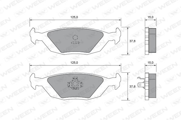 Ween 151-2395 Тормозные колодки дисковые, комплект 1512395: Отличная цена - Купить в Польше на 2407.PL!