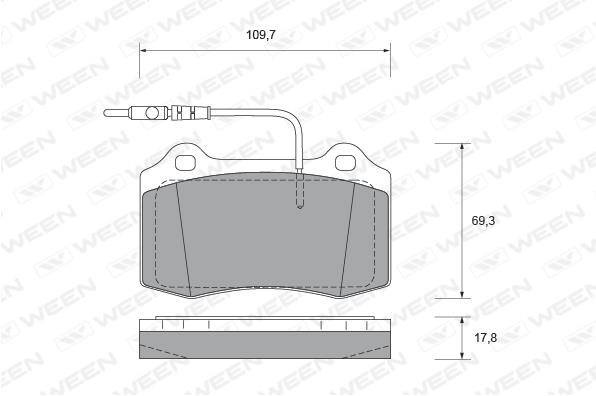 Ween 151-1811 Brake Pad Set, disc brake 1511811: Buy near me in Poland at 2407.PL - Good price!