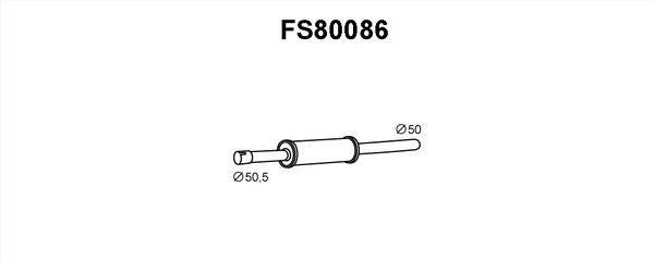 Faurecia FS80086 Додатковий глушник FS80086: Приваблива ціна - Купити у Польщі на 2407.PL!