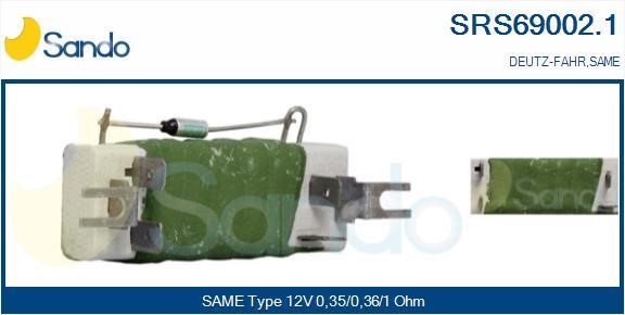 Sando SRS69002.1 Resistor, interior blower SRS690021: Buy near me at 2407.PL in Poland at an Affordable price!