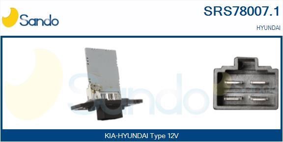 Sando SRS78007.1 Resistor, interior blower SRS780071: Buy near me at 2407.PL in Poland at an Affordable price!