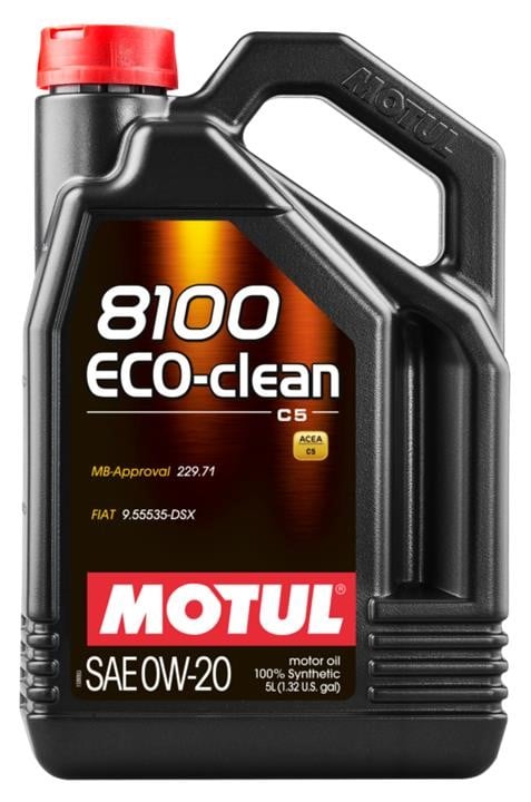 Motul 108862 Engine oil Motul 8100 Eco-Clean 0W-20, 5L 108862: Buy near me in Poland at 2407.PL - Good price!