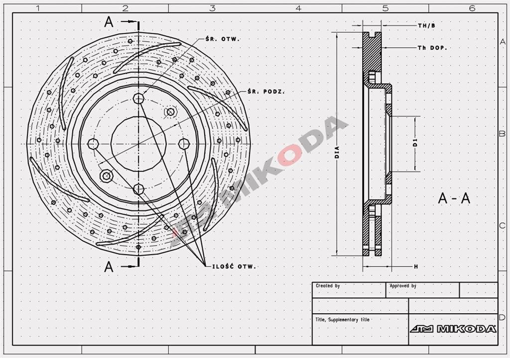 Mikoda 1432S Innenbelüftete Bremsscheibe vorne 1432S: Bestellen Sie in Polen zu einem guten Preis bei 2407.PL!