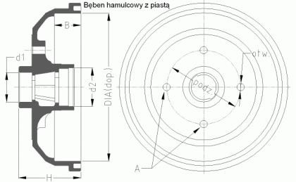 Mikoda 9130 Bęben hamulca tylny 9130: Atrakcyjna cena w Polsce na 2407.PL - Zamów teraz!