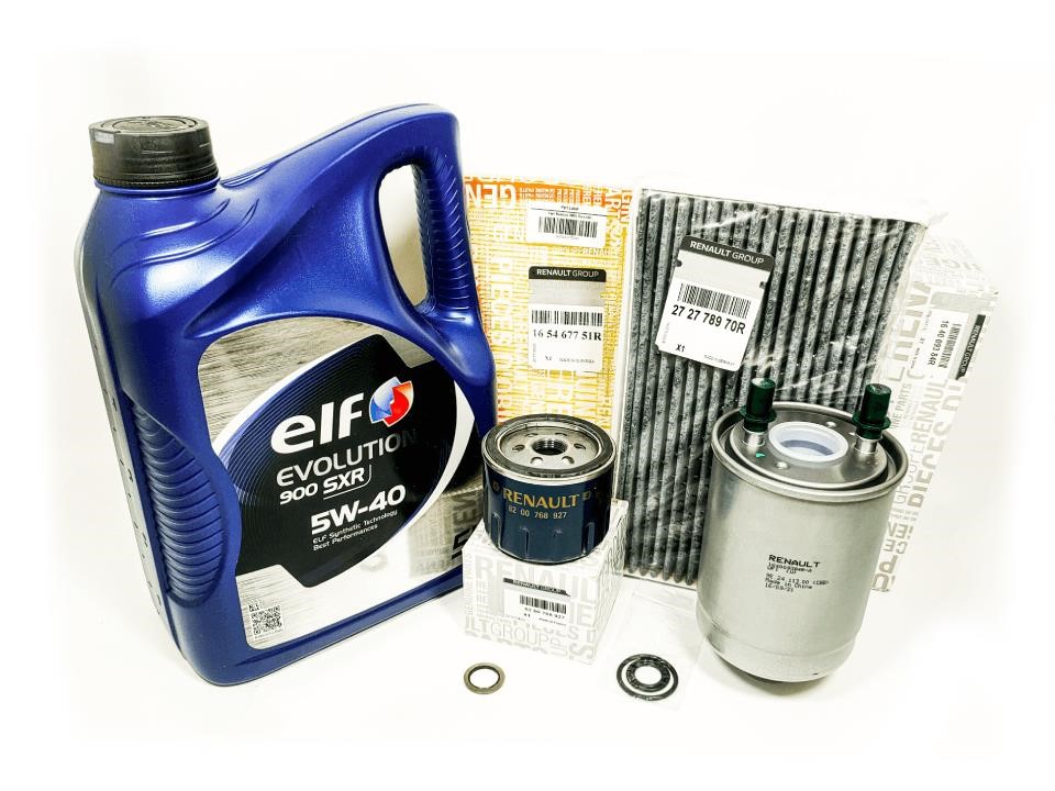 2407PL ZESTAW RENAULT 1-6-2 Filters kit Renault Megane, Scenic, Fluence. 4 filters + oil Elf 5W40 5l RN0710 engine without DPF ZESTAWRENAULT162: Buy near me at 2407.PL in Poland at an Affordable price!