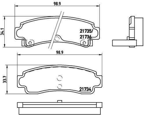 Polcar BS0986424299 Rear disc brake pads, set BS0986424299: Buy near me at 2407.PL in Poland at an Affordable price!