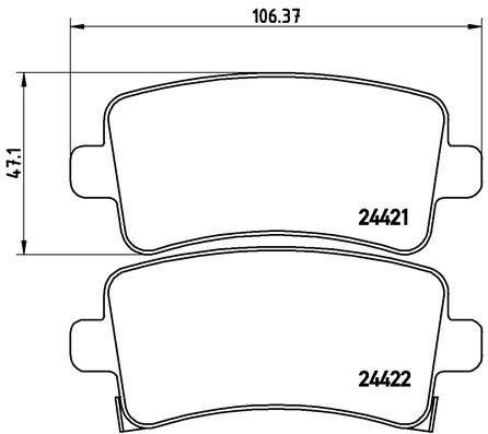 Polcar BS0986494297 Rear disc brake pads, set BS0986494297: Buy near me in Poland at 2407.PL - Good price!