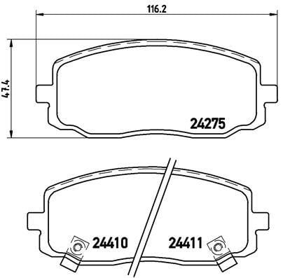 Polcar BS0986494594 Front disc brake pads, set BS0986494594: Buy near me in Poland at 2407.PL - Good price!