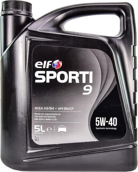 Elf 208440 Engine oil Elf Sporti 9 5W-40, 5L 208440: Buy near me in Poland at 2407.PL - Good price!