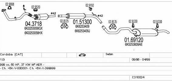  C310024006894 Система випуску відпрацьованих газів C310024006894: Приваблива ціна - Купити у Польщі на 2407.PL!