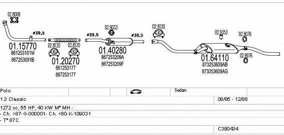 Mts C380434001622 Układ wydechowy C380434001622: Dobra cena w Polsce na 2407.PL - Kup Teraz!