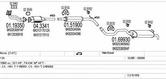  C310158007071 Exhaust system C310158007071: Buy near me in Poland at 2407.PL - Good price!