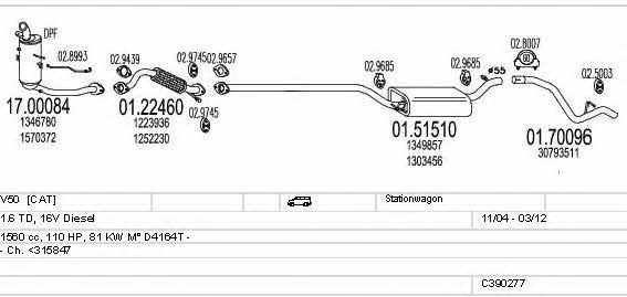 Mts C390277010869 Система випуску відпрацьованих газів C390277010869: Приваблива ціна - Купити у Польщі на 2407.PL!