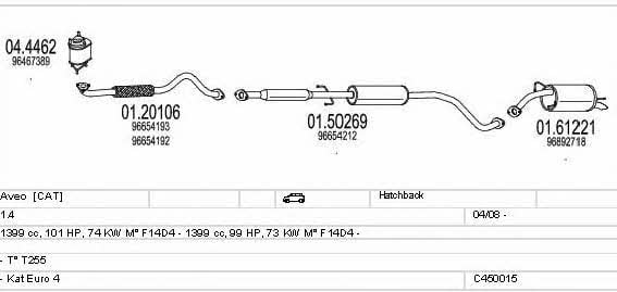 Mts C450015021525 Exhaust system C450015021525: Buy near me in Poland at 2407.PL - Good price!