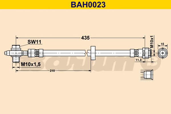 Barum BAH0023 Przewód hamulcowy elastyczny BAH0023: Atrakcyjna cena w Polsce na 2407.PL - Zamów teraz!