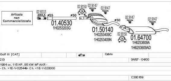 Mts C380169002972 Exhaust system C380169002972: Buy near me in Poland at 2407.PL - Good price!