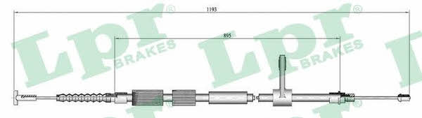 LPR C0016B Cable Pull, parking brake C0016B: Buy near me at 2407.PL in Poland at an Affordable price!