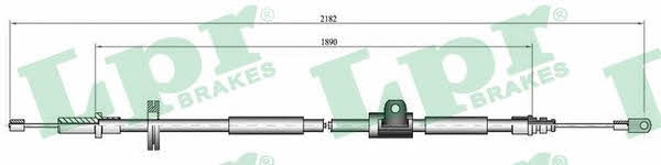 LPR C0923B Cable Pull, parking brake C0923B: Buy near me in Poland at 2407.PL - Good price!