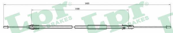 LPR C1002B Parking brake cable left C1002B: Buy near me in Poland at 2407.PL - Good price!