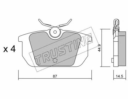 Trusting 066.0 Brake Pad Set, disc brake 0660: Buy near me in Poland at 2407.PL - Good price!