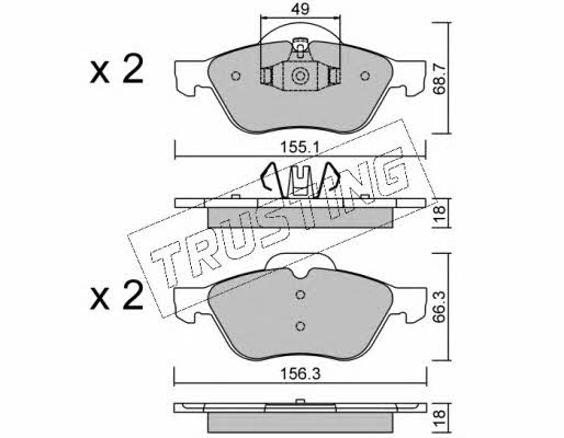 Trusting 344.1 Brake Pad Set, disc brake 3441: Buy near me in Poland at 2407.PL - Good price!