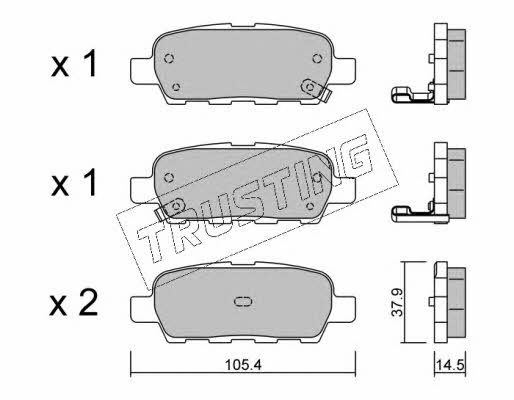 Trusting 628.0 Brake Pad Set, disc brake 6280: Buy near me in Poland at 2407.PL - Good price!
