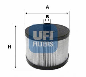 Ufi 26.022.00 Fuel filter 2602200: Buy near me in Poland at 2407.PL - Good price!