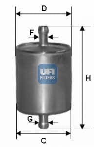 Ufi 31.836.00 Gas filter 3183600: Buy near me in Poland at 2407.PL - Good price!