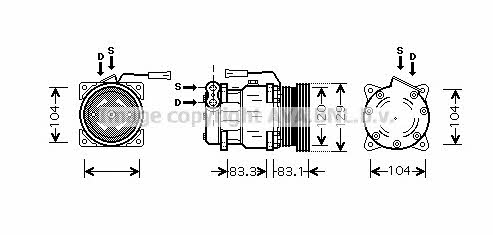 AVA ALK093 Compressor, air conditioning ALK093: Buy near me in Poland at 2407.PL - Good price!