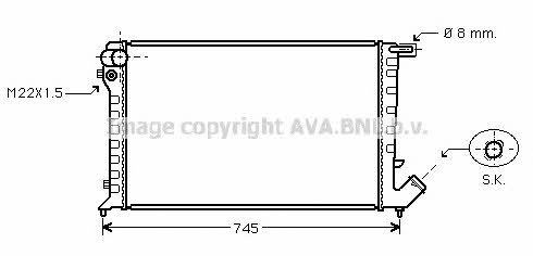 AVA CN2193 Radiator, engine cooling CN2193: Buy near me in Poland at 2407.PL - Good price!