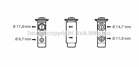 AVA BW1361 Клапан розширювальний кондиціонеру BW1361: Приваблива ціна - Купити у Польщі на 2407.PL!