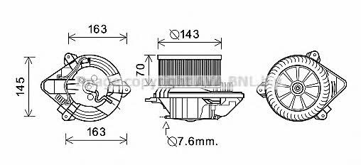 AVA CN7510 Elektromotor für Fahrgastraumbelüftung CN7510: Kaufen Sie zu einem guten Preis in Polen bei 2407.PL!