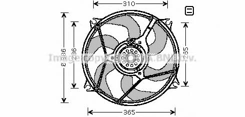 AVA CN7530 Hub, engine cooling fan wheel CN7530: Buy near me in Poland at 2407.PL - Good price!