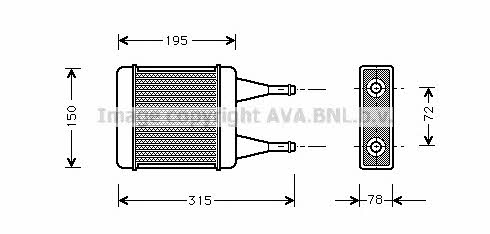 AVA DN6090 Heat exchanger, interior heating DN6090: Buy near me in Poland at 2407.PL - Good price!
