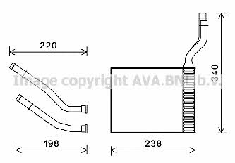 AVA FD6464 Heat exchanger, interior heating FD6464: Buy near me in Poland at 2407.PL - Good price!