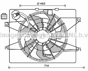 AVA HY7566 Hub, engine cooling fan wheel HY7566: Buy near me in Poland at 2407.PL - Good price!