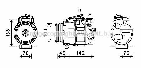 AVA MSK602 Compressor, air conditioning MSK602: Buy near me in Poland at 2407.PL - Good price!