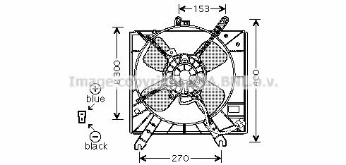 AVA MZ7516 Hub, engine cooling fan wheel MZ7516: Buy near me in Poland at 2407.PL - Good price!