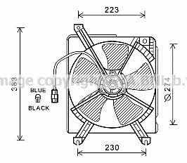 AVA MZ7542 Hub, engine cooling fan wheel MZ7542: Buy near me in Poland at 2407.PL - Good price!