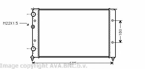 AVA VWA2124 Radiator, engine cooling VWA2124: Buy near me in Poland at 2407.PL - Good price!