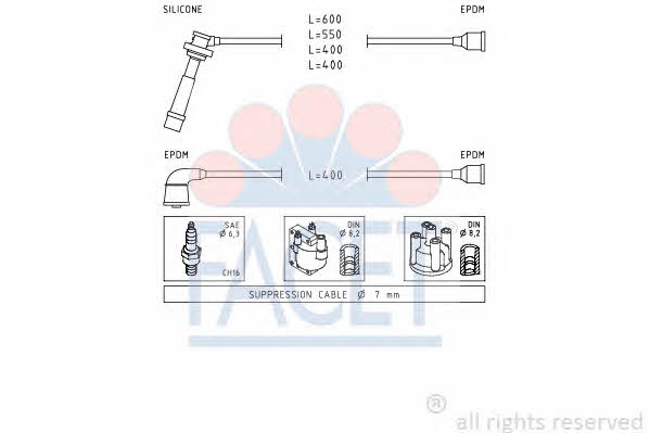 Facet 4.7028 Zündkabel kit 47028: Kaufen Sie zu einem guten Preis in Polen bei 2407.PL!